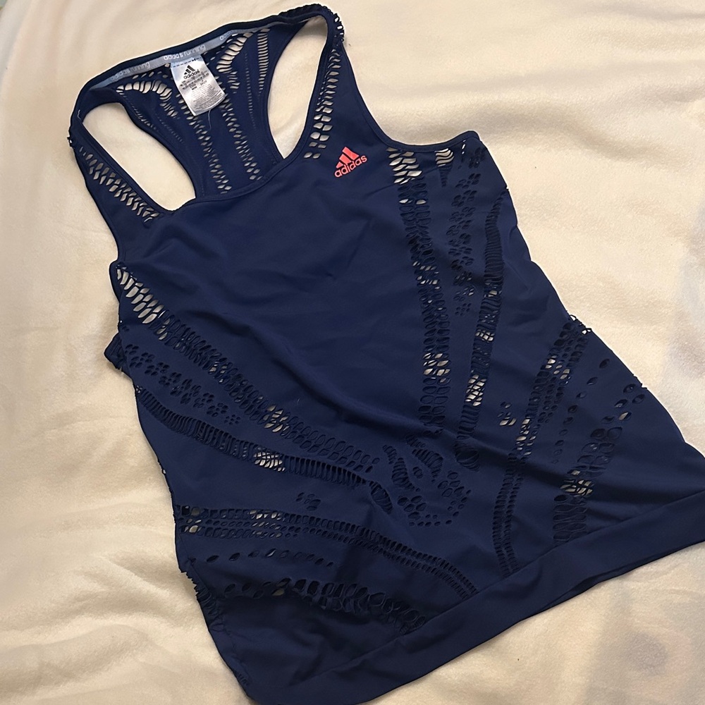Adidas women’s climacool running tank cutout size M